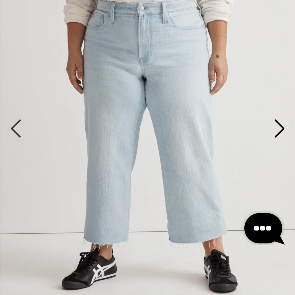 Madewell women’s plus size jeans wide leg very cute never worn light wash